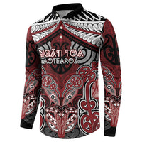 Aotearoa Iwi Ngati Toa Personalised Button Sweatshirt Maori Kowhaiwhai Pattern