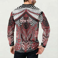 Aotearoa Iwi Ngati Toa Personalised Button Sweatshirt Maori Kowhaiwhai Pattern