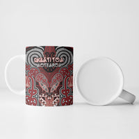 Aotearoa Iwi Ngati Toa Personalised Ceramic Mug Maori Kowhaiwhai Pattern