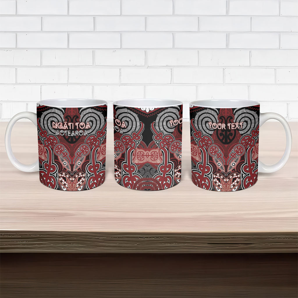 Aotearoa Iwi Ngati Toa Personalised Ceramic Mug Maori Kowhaiwhai Pattern