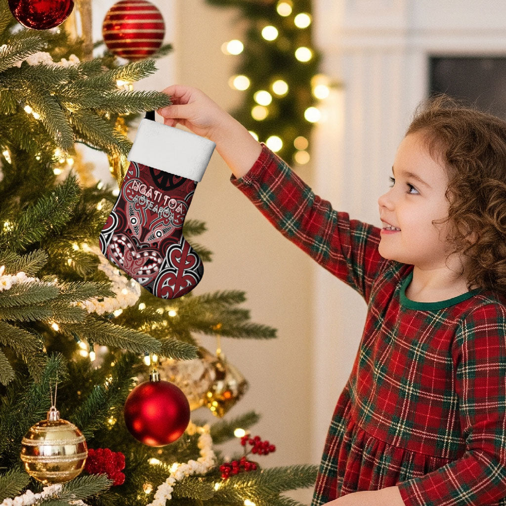 Aotearoa Iwi Ngati Toa Personalised Christmas Stocking Maori Kowhaiwhai Pattern