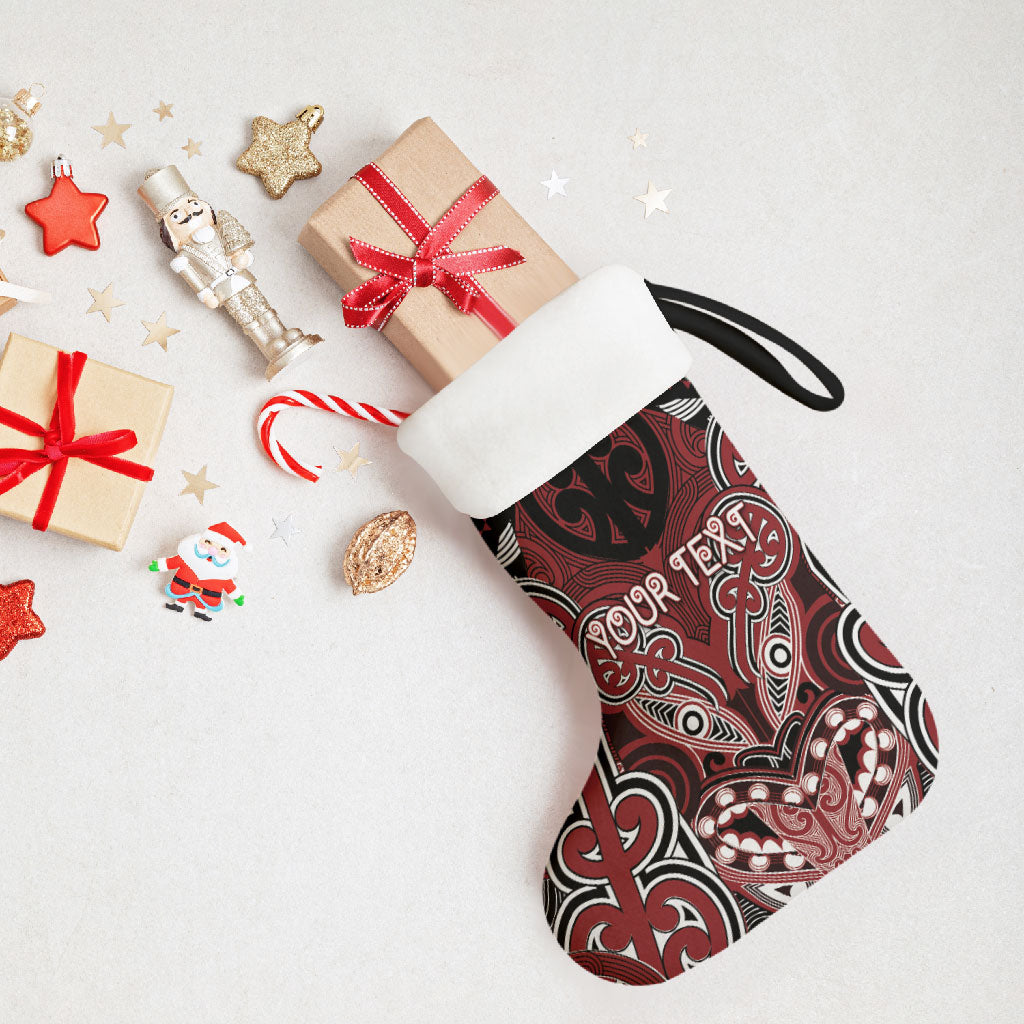 Aotearoa Iwi Ngati Toa Personalised Christmas Stocking Maori Kowhaiwhai Pattern