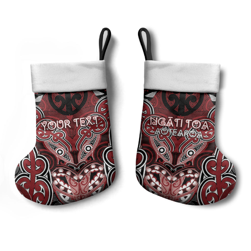 Aotearoa Iwi Ngati Toa Personalised Christmas Stocking Maori Kowhaiwhai Pattern