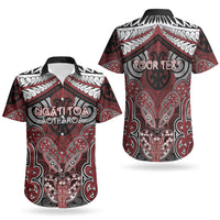Aotearoa Iwi Ngati Toa Personalised Couples Matching Off Shoulder Short Dress and Hawaiian Shirt Maori Kowhaiwhai Pattern