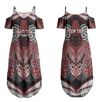 Aotearoa Iwi Ngati Toa Personalised Couples Matching Summer Maxi Dress and Hawaiian Shirt Maori Kowhaiwhai Pattern