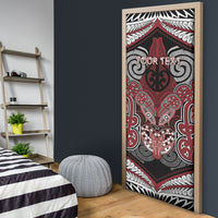Aotearoa Iwi Ngati Toa Personalised Door Cover Maori Kowhaiwhai Pattern