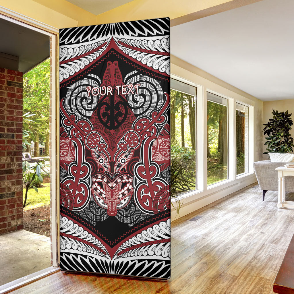 Aotearoa Iwi Ngati Toa Personalised Door Cover Maori Kowhaiwhai Pattern