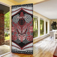 Aotearoa Iwi Ngati Toa Personalised Door Cover Maori Kowhaiwhai Pattern