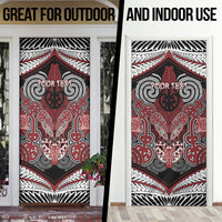 Aotearoa Iwi Ngati Toa Personalised Door Cover Maori Kowhaiwhai Pattern