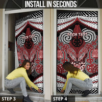 Aotearoa Iwi Ngati Toa Personalised Door Cover Maori Kowhaiwhai Pattern