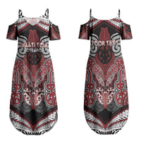 Aotearoa Iwi Ngati Toa Personalised Family Matching Summer Maxi Dress and Hawaiian Shirt Maori Kowhaiwhai Pattern