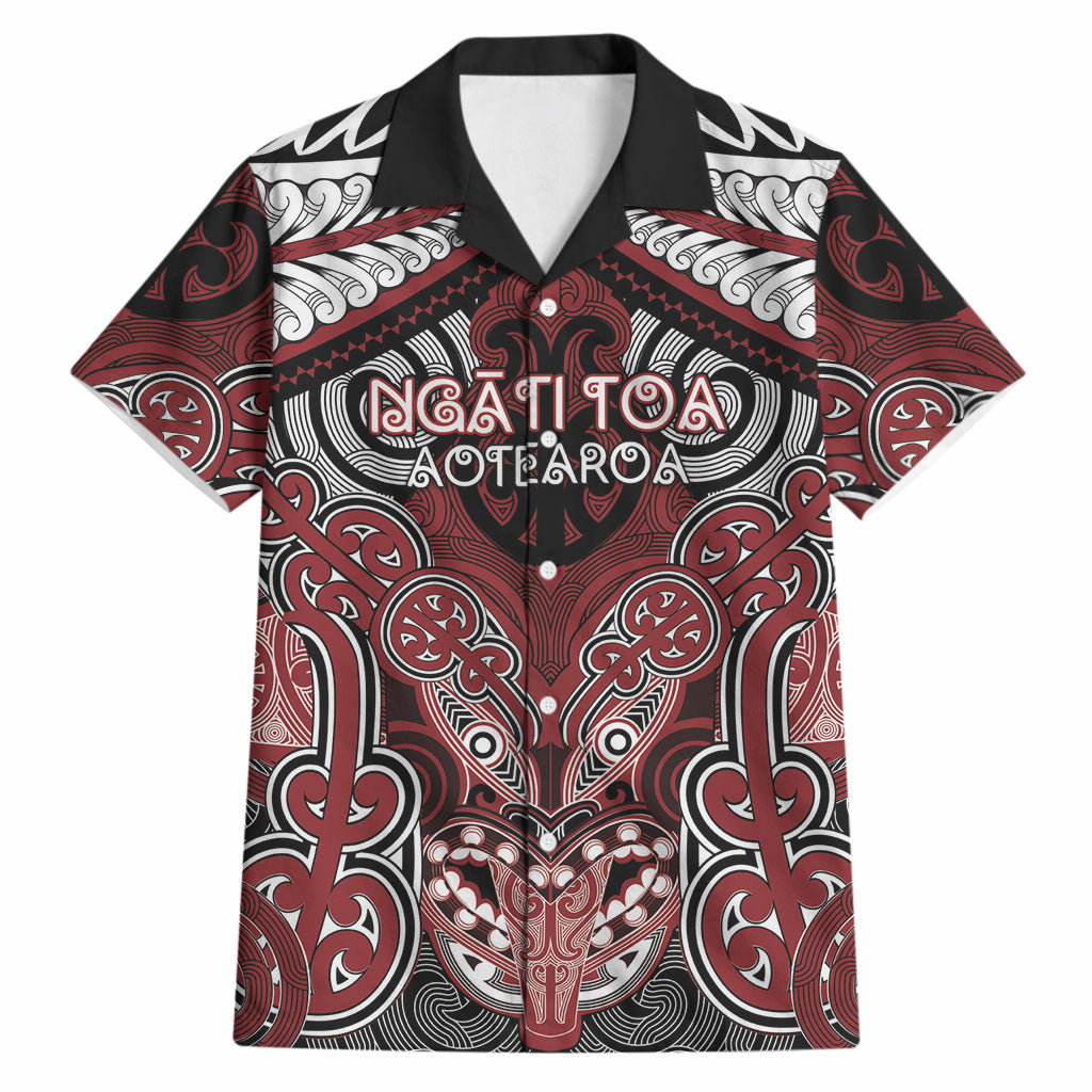 Aotearoa Iwi Ngati Toa Personalised Hawaiian Shirt Maori Kowhaiwhai Pattern