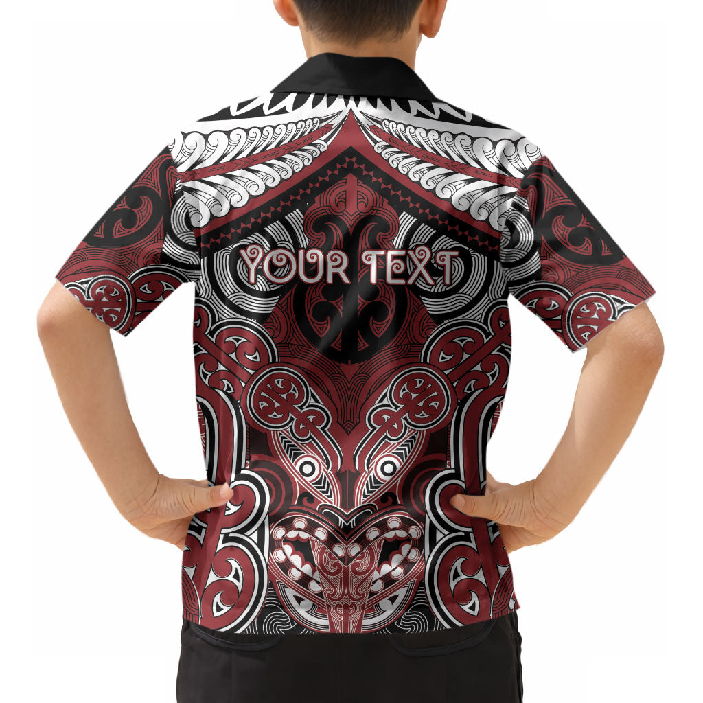 Aotearoa Iwi Ngati Toa Personalised Kid Hawaiian Shirt Maori Kowhaiwhai Pattern