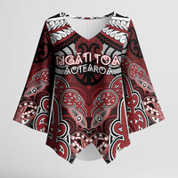 Aotearoa Iwi Ngati Toa Personalised Kimono Sleeve Blouse Maori Kowhaiwhai Pattern