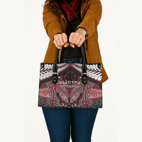 Aotearoa Iwi Ngati Toa Leather Bag Maori Kowhaiwhai Pattern