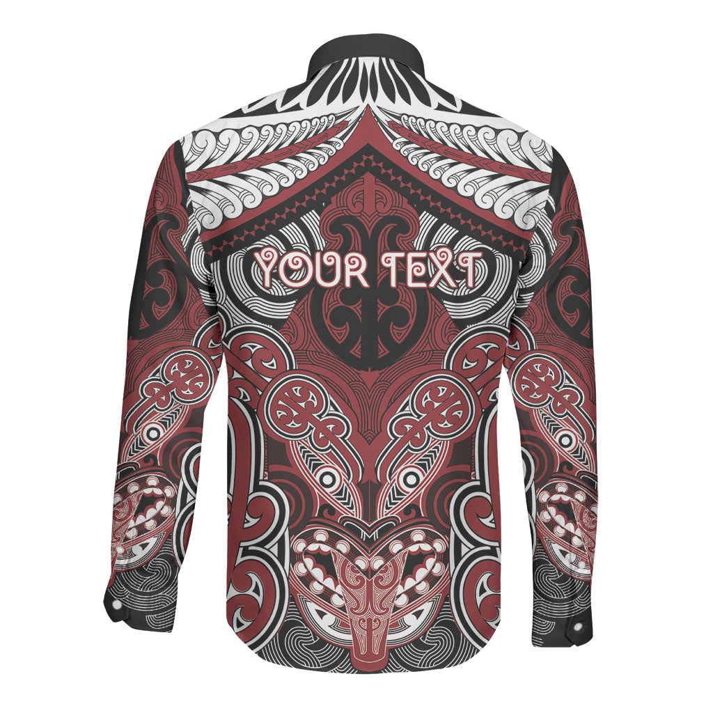 Aotearoa Iwi Ngati Toa Personalised Long Sleeve Button Shirt Maori Kowhaiwhai Pattern