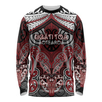 Aotearoa Iwi Ngati Toa Personalised Long Sleeve Shirt Maori Kowhaiwhai Pattern