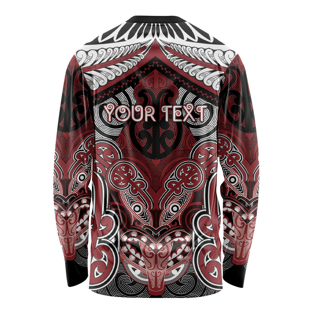 Aotearoa Iwi Ngati Toa Personalised Long Sleeve Shirt Maori Kowhaiwhai Pattern