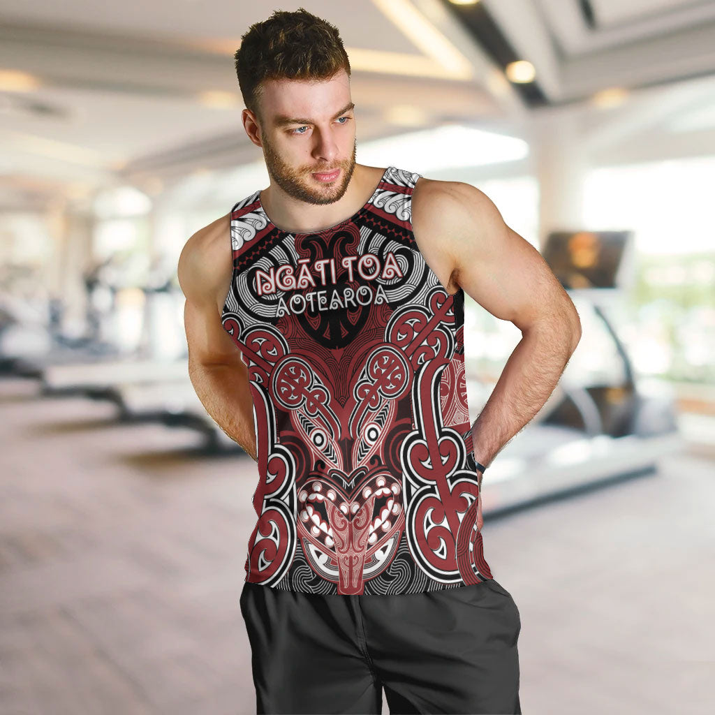 Aotearoa Iwi Ngati Toa Personalised Men Tank Top Maori Kowhaiwhai Pattern