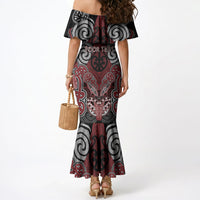 Aotearoa Iwi Ngati Toa Personalised Mermaid Dress Maori Kowhaiwhai Pattern