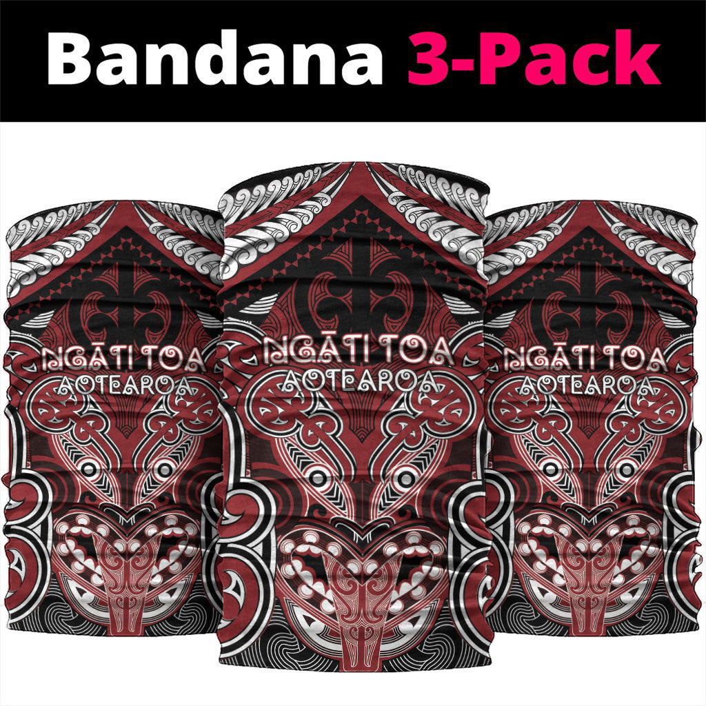 Aotearoa Iwi Ngati Toa Neck Gaiter Maori Kowhaiwhai Pattern