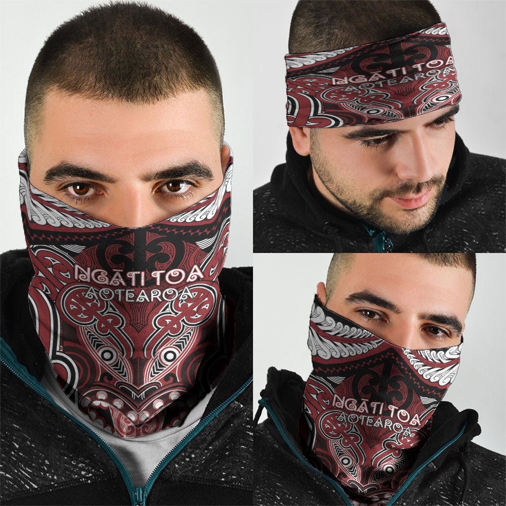 Aotearoa Iwi Ngati Toa Neck Gaiter Maori Kowhaiwhai Pattern