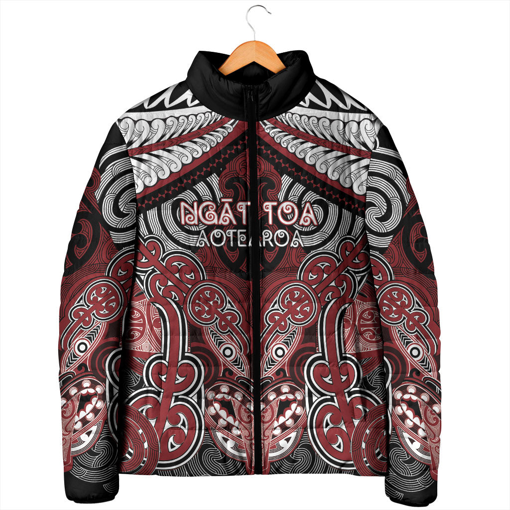 Aotearoa Iwi Ngati Toa Personalised Padded Jacket Maori Kowhaiwhai Pattern