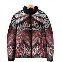 Aotearoa Iwi Ngati Toa Personalised Padded Jacket Maori Kowhaiwhai Pattern