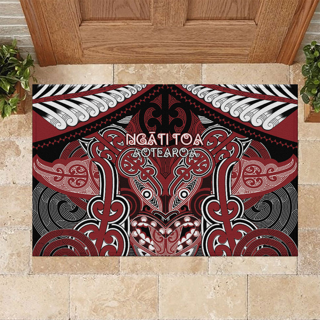 Aotearoa Iwi Ngati Toa Rubber Doormat Maori Kowhaiwhai Pattern