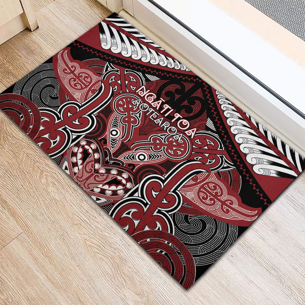 Aotearoa Iwi Ngati Toa Rubber Doormat Maori Kowhaiwhai Pattern