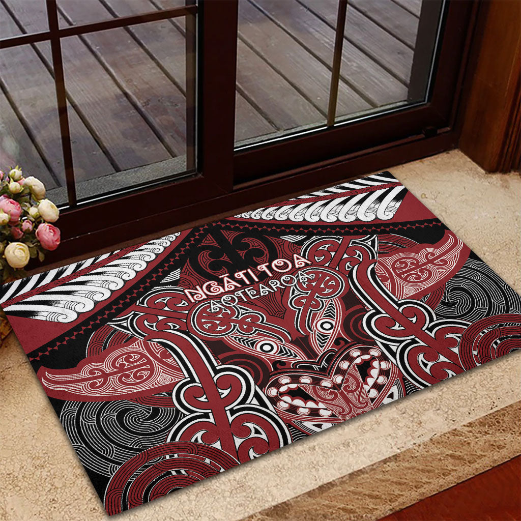 Aotearoa Iwi Ngati Toa Rubber Doormat Maori Kowhaiwhai Pattern