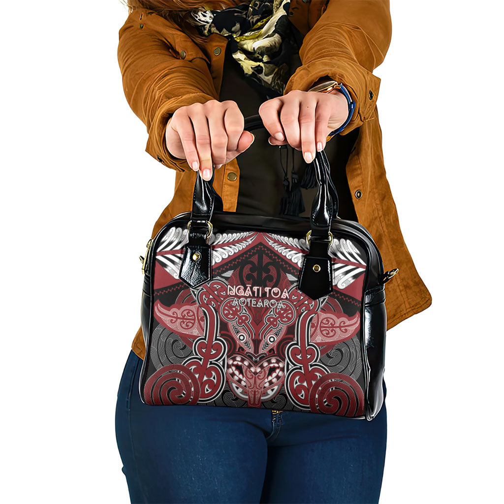 Aotearoa Iwi Ngati Toa Shoulder Handbag Maori Kowhaiwhai Pattern