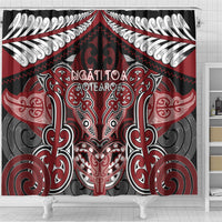 Aotearoa Iwi Ngati Toa Shower Curtain Maori Kowhaiwhai Pattern