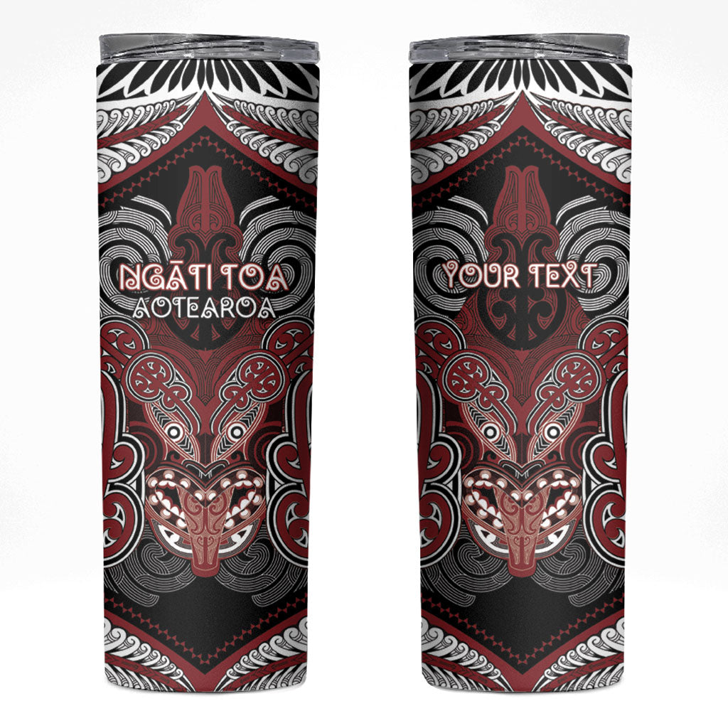 Aotearoa Iwi Ngati Toa Personalised Skinny Tumbler Maori Kowhaiwhai Pattern
