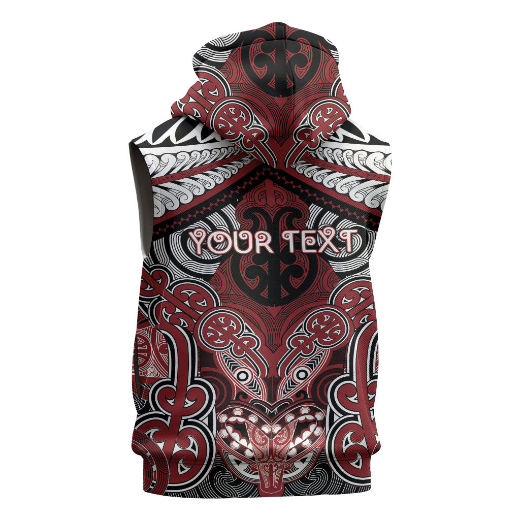 Aotearoa Iwi Ngati Toa Personalised Sleeveless Hoodie Maori Kowhaiwhai Pattern