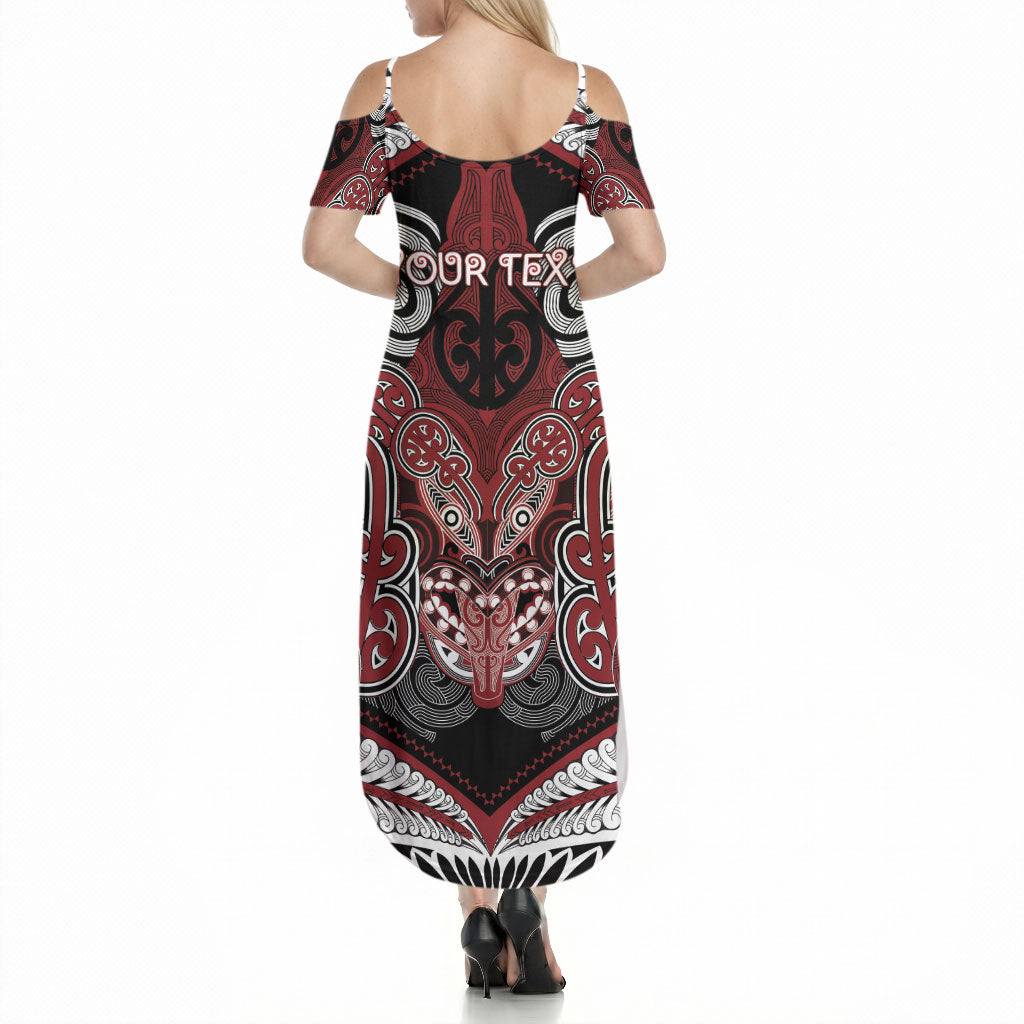 Aotearoa Iwi Ngati Toa Personalised Summer Maxi Dress Maori Kowhaiwhai Pattern