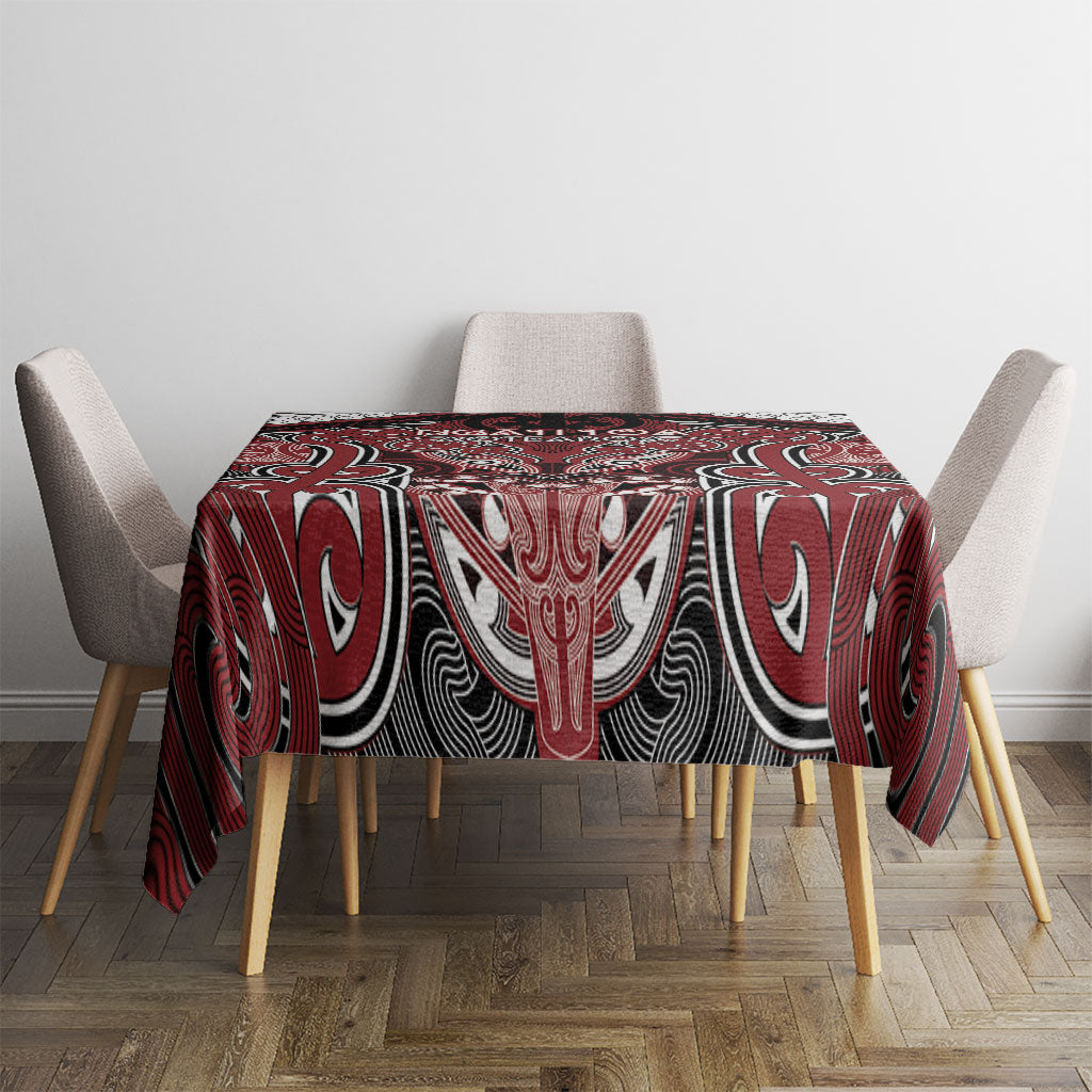 Aotearoa Iwi Ngati Toa Tablecloth Maori Kowhaiwhai Pattern