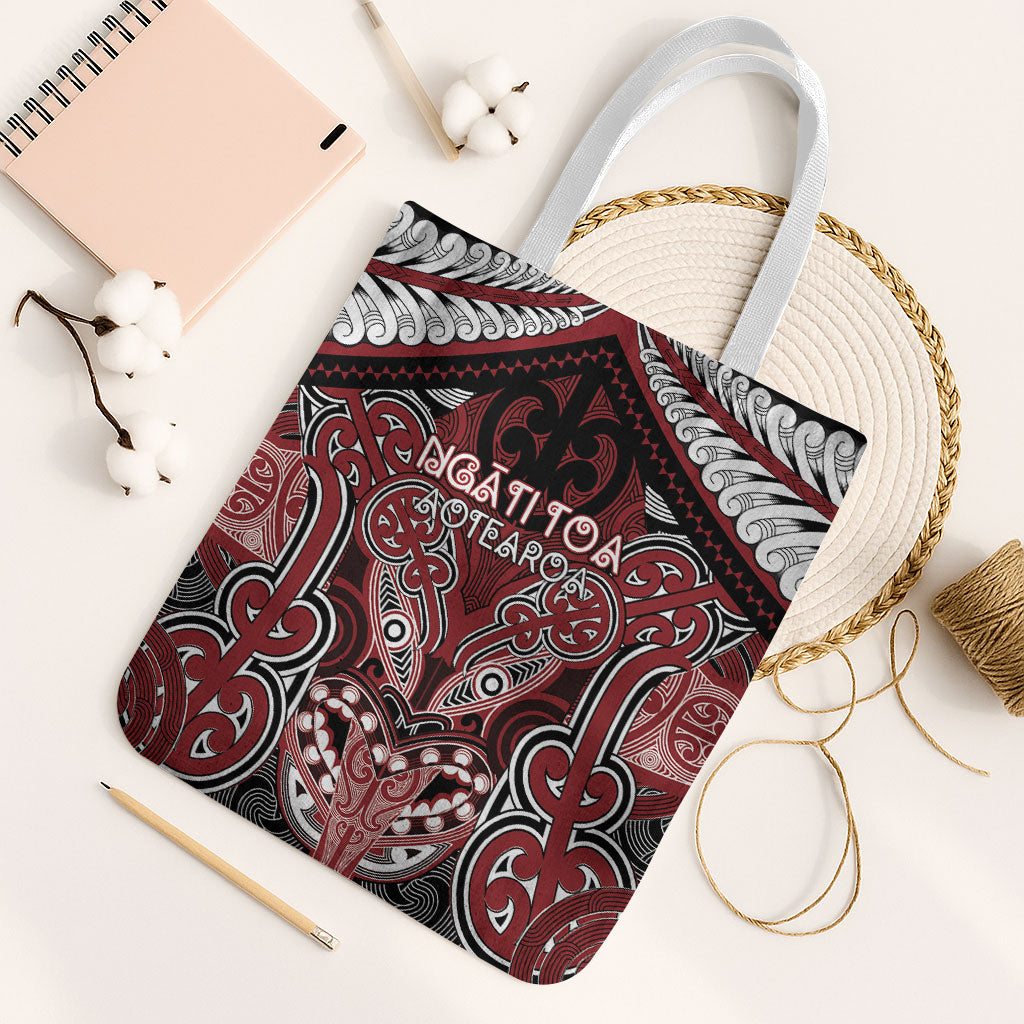 Aotearoa Iwi Ngati Toa Tote Bag Maori Kowhaiwhai Pattern