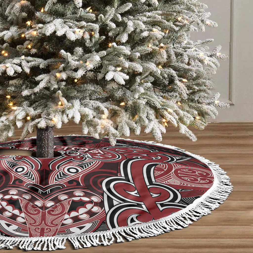 Aotearoa Iwi Ngati Toa Tree Skirt Maori Kowhaiwhai Pattern