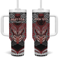 Aotearoa Iwi Ngati Toa Personalised Tumbler With Handle Maori Kowhaiwhai Pattern