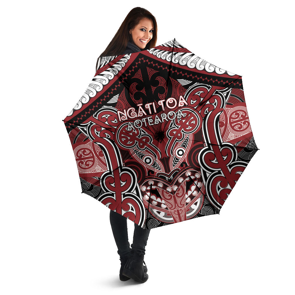 Aotearoa Iwi Ngati Toa Umbrella Maori Kowhaiwhai Pattern