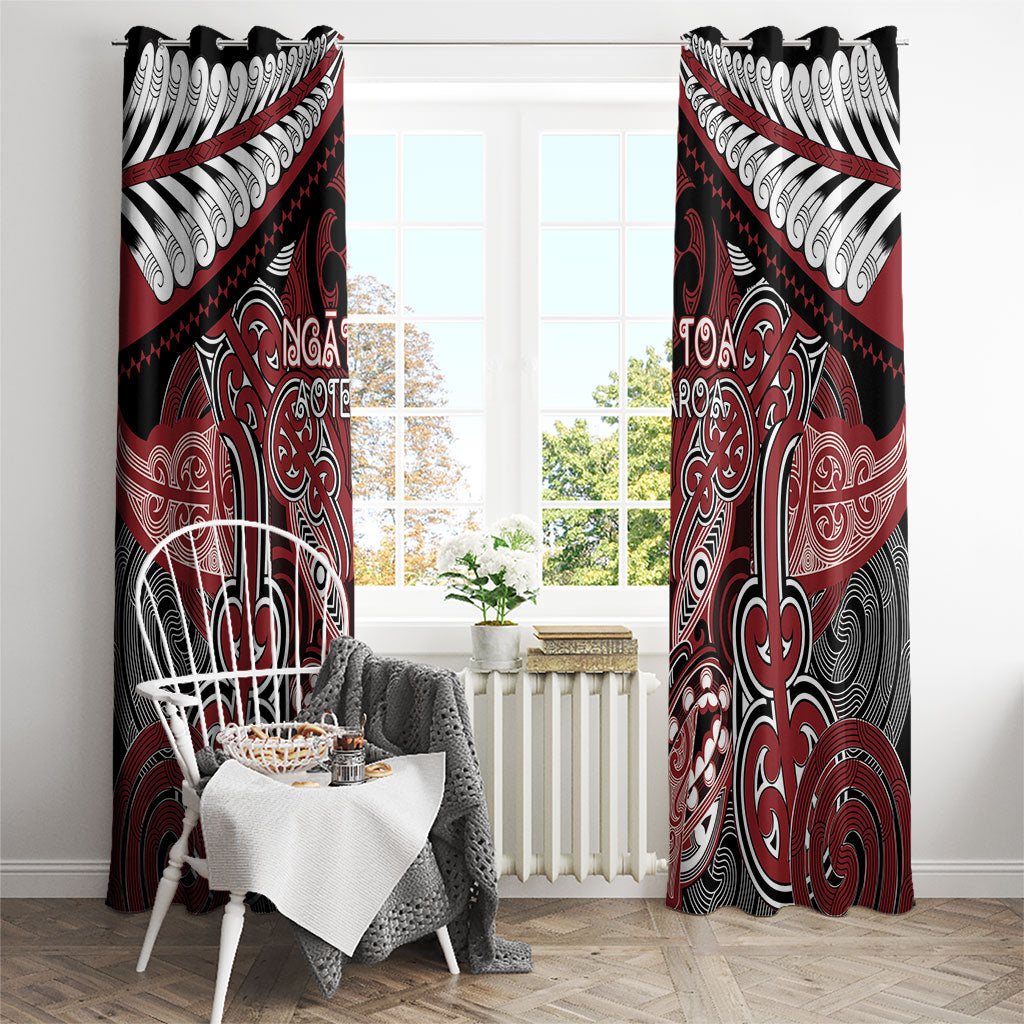 Aotearoa Iwi Ngati Toa Window Curtain Maori Kowhaiwhai Pattern