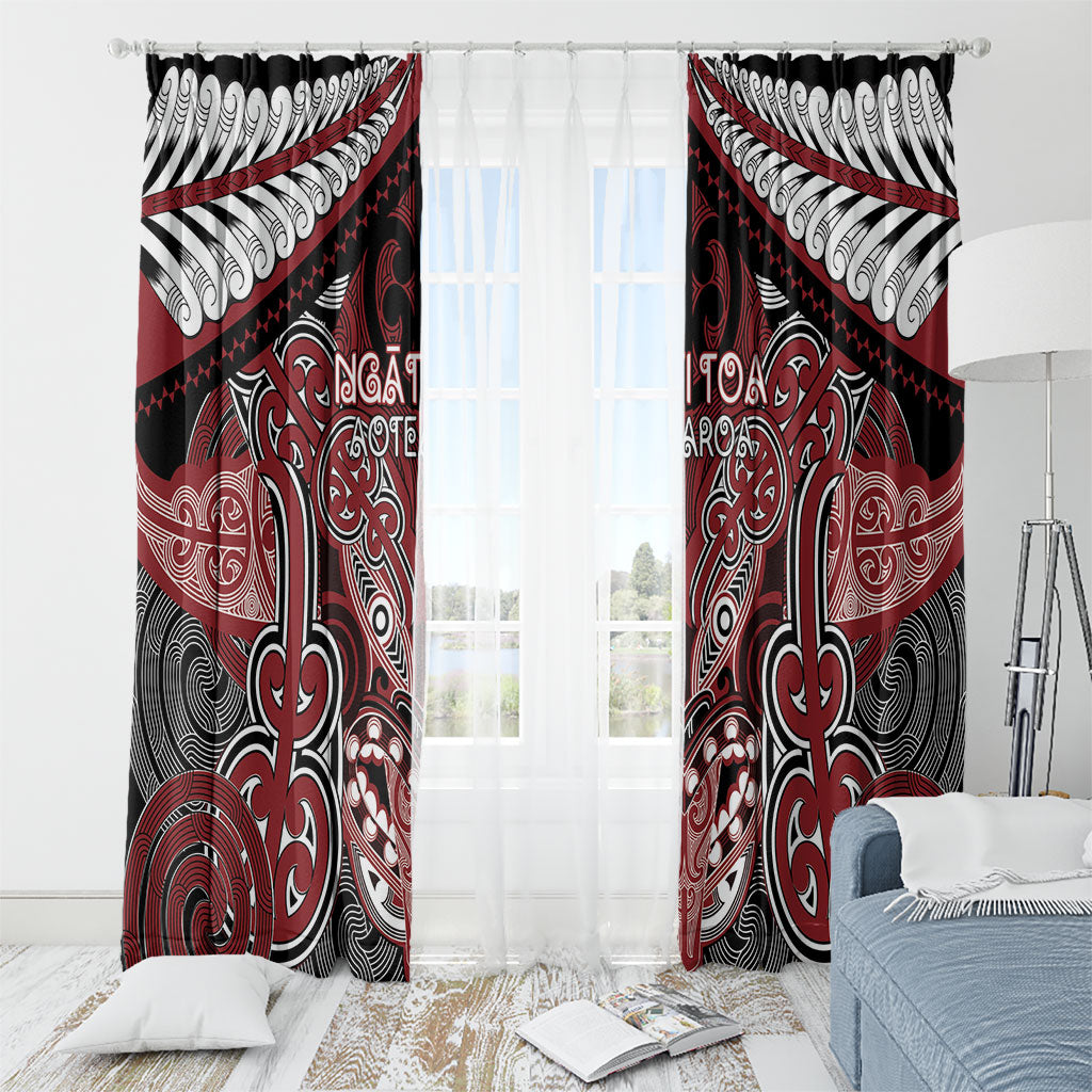 Aotearoa Iwi Ngati Toa Window Curtain Maori Kowhaiwhai Pattern