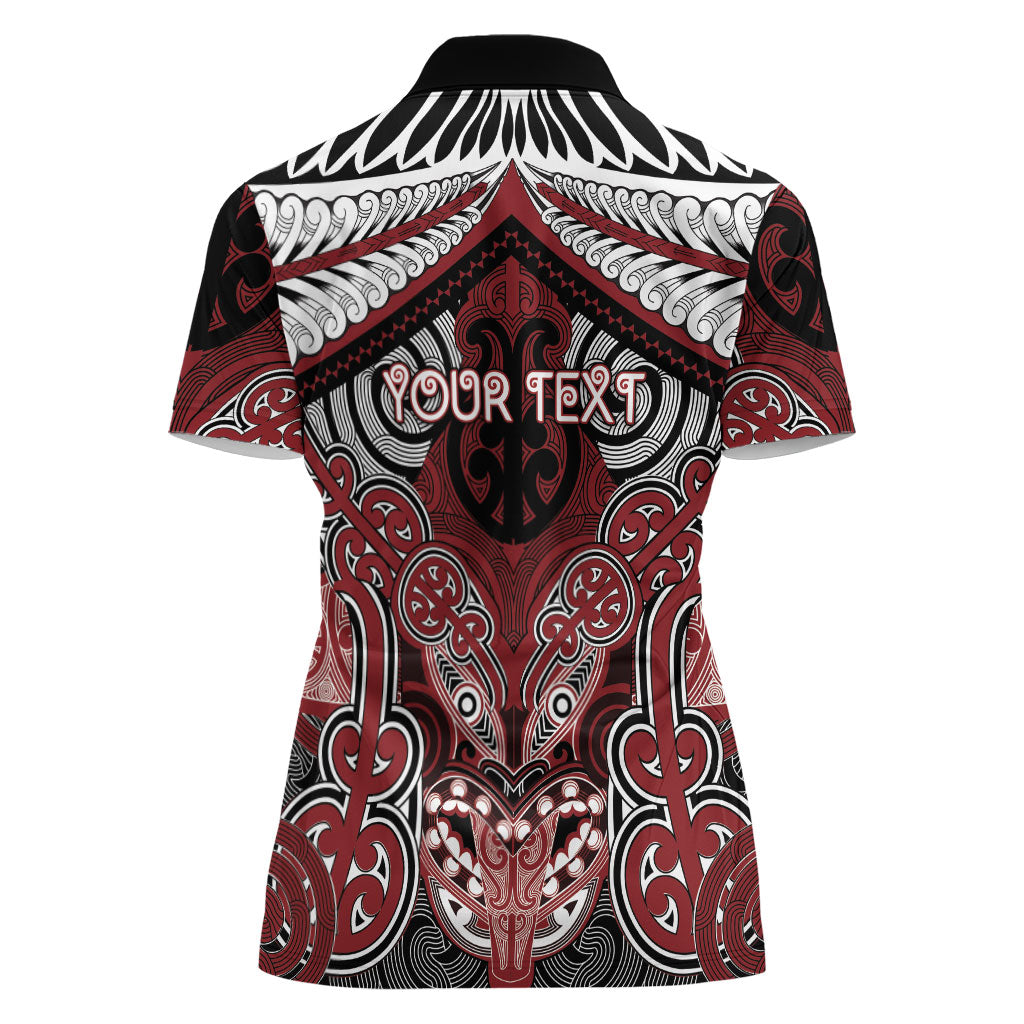 Aotearoa Iwi Ngati Toa Personalised Women Polo Shirt Maori Kowhaiwhai Pattern