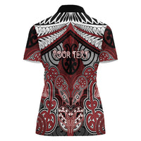 Aotearoa Iwi Ngati Toa Personalised Women Polo Shirt Maori Kowhaiwhai Pattern