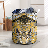 Aotearoa Iwi Ngati Tama Laundry Basket Maori Kowhaiwhai Pattern