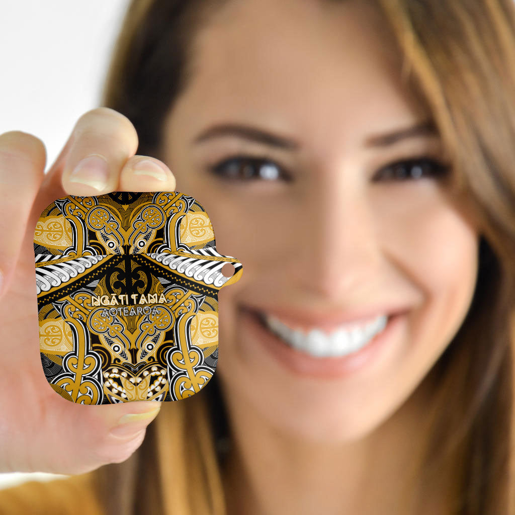 Aotearoa Iwi Ngati Tama AirPods Case Maori Kowhaiwhai Pattern