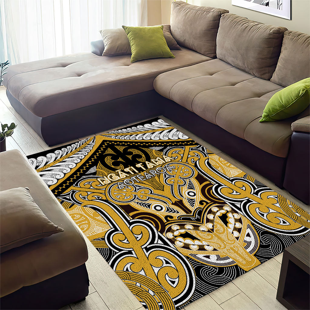 Aotearoa Iwi Ngati Tama Area Rug Maori Kowhaiwhai Pattern