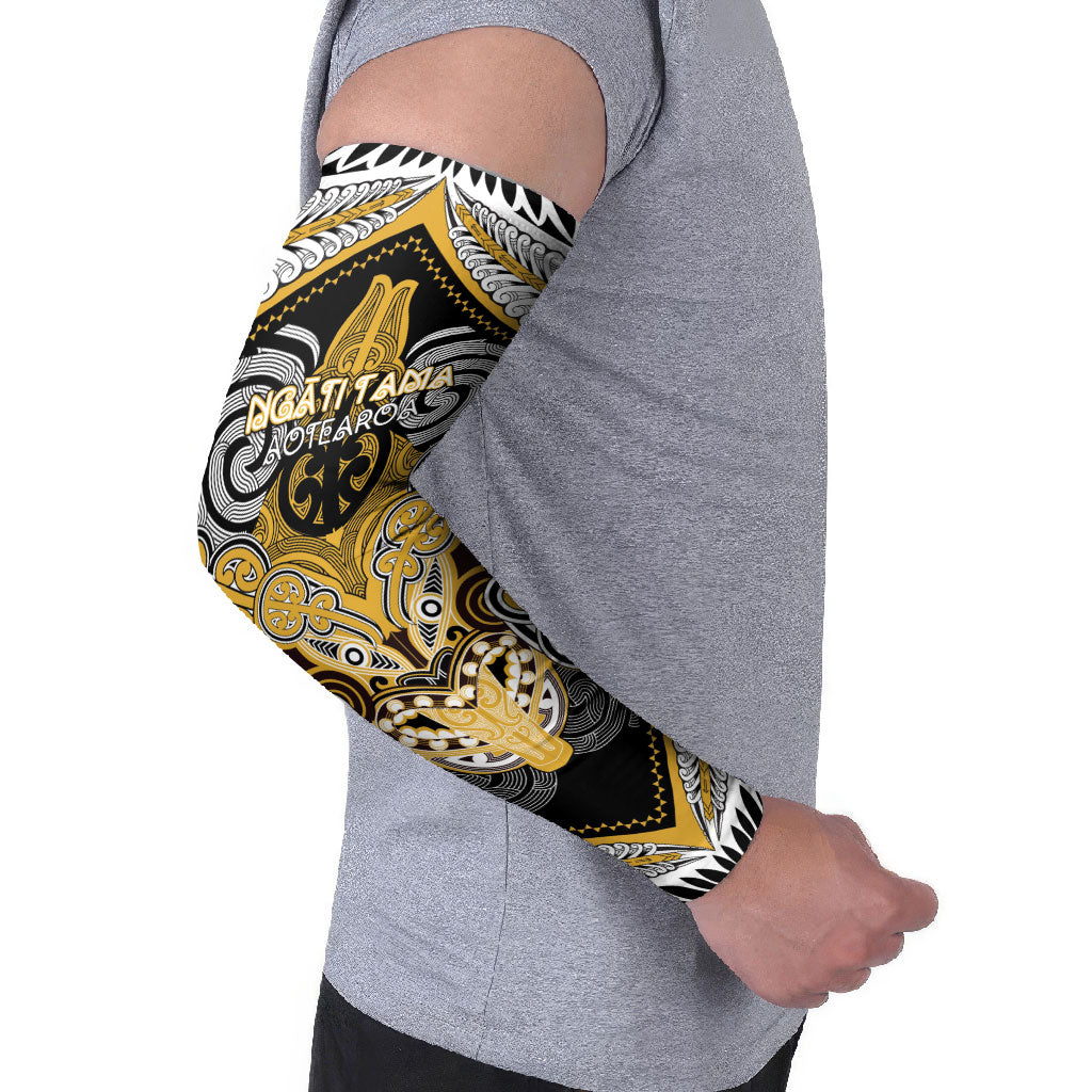 Aotearoa Iwi Ngati Tama Personalised Arm Sleeves Maori Kowhaiwhai Pattern