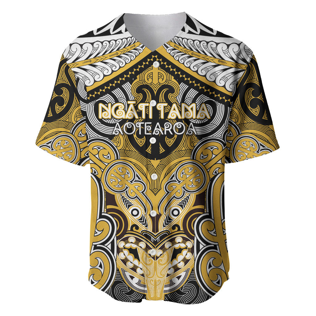 Aotearoa Iwi Ngati Tama Personalised Baseball Jersey Maori Kowhaiwhai Pattern